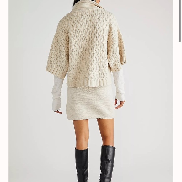 Free People Mae Sweater Mini Skirt Au Lait Sz XS - Picture 3 of 16